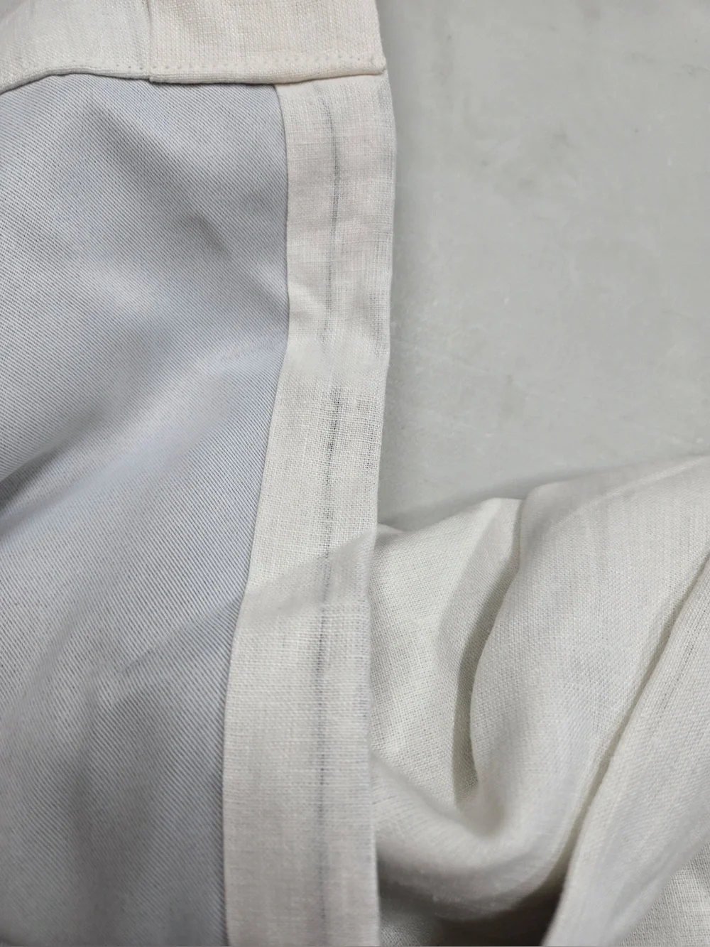 NWT QUINCE Set Of 2 48x108 European Linen True Blackout Curtains Cream 0416